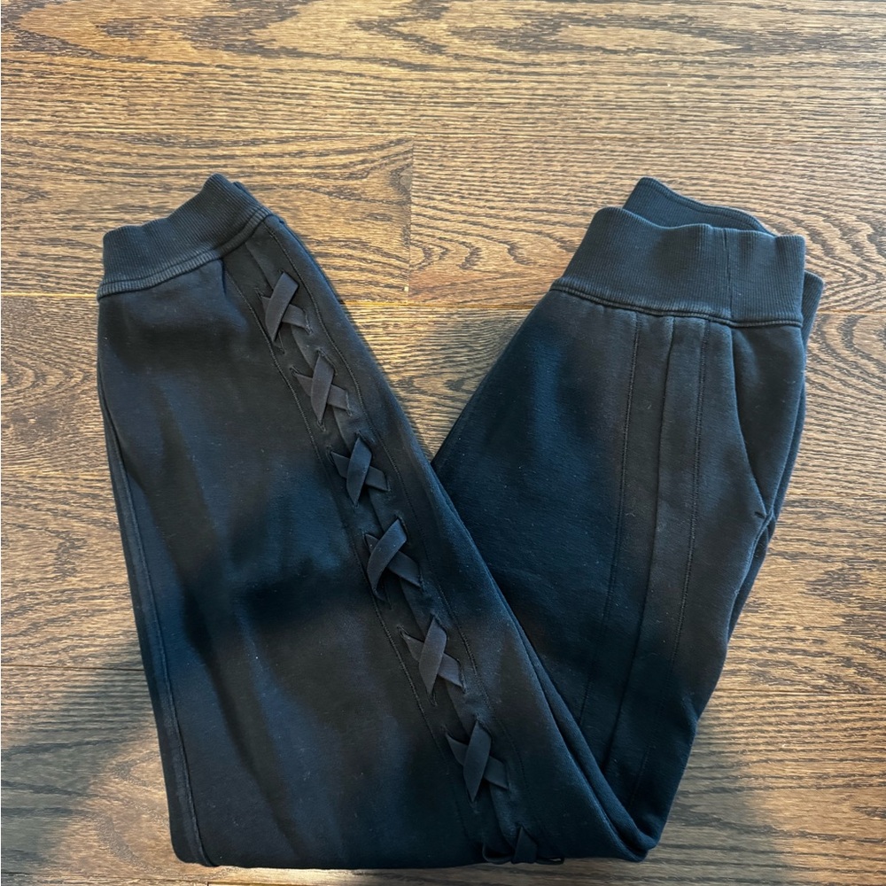 Lululemon Athletica Black Track Pants with Tapered Leg